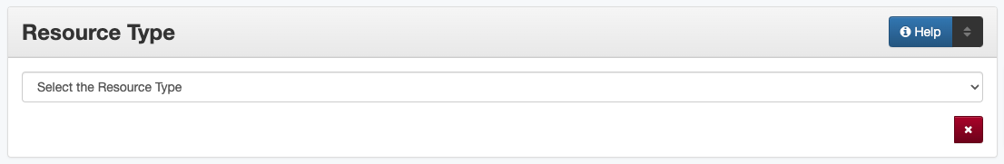 Screenshot of resource type element in metadata editing system.